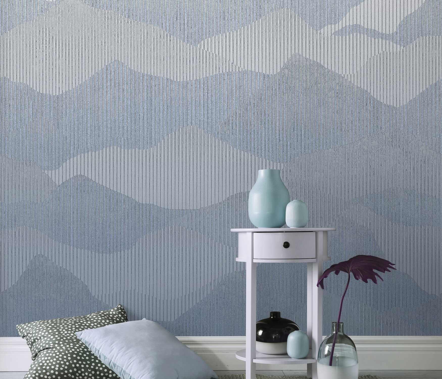 Azure Ridge Wallpaper – Modern Textured Wallcovering Australia Fashion ...