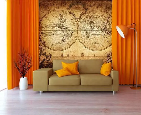 Moneta Maps Mural Wallpaper M902