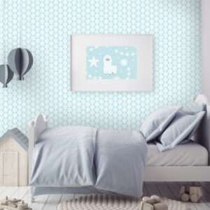 Sweet And Cool Patterned/Design Turquoise Design Wallpaper AL10162-18