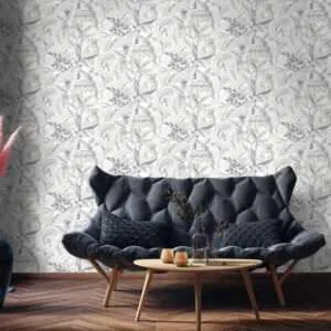 Elle Decoration 2 Floral Grey Design Wallpaper AL10202-10