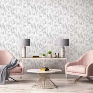 Elle Decoration 2 Stripes/Wave Grey Design Wallpaper AL10204-31