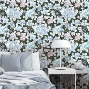 Charisma Floral Blue Design Wallpaper AL10250-08