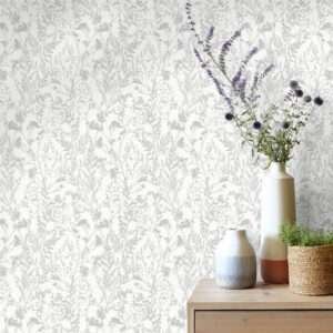 Charisma Floral Grey Design Wallpaper AL10251-31