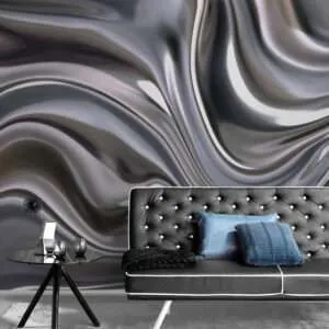 Elle Decoration 2 Stripes/Wave Silver Design Wallpaper AL2240-10